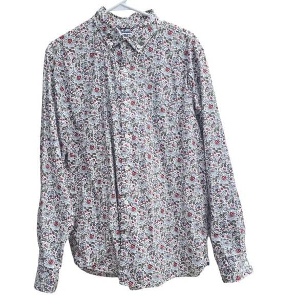 Express Men's Slim Soft Wash Floral Button-Down Shirt - Picture 3 of 8